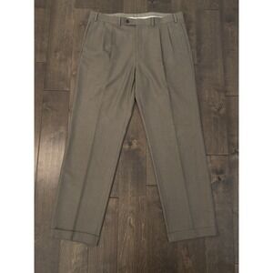 Ralph Lauren Pleated Brown Dress Pants Men's Size 38X33 Rayon Blend Pockets